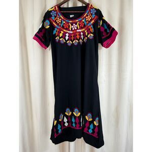 BRSY Black Embroidered Caftan Dress –‎ Size Small – Egypt
